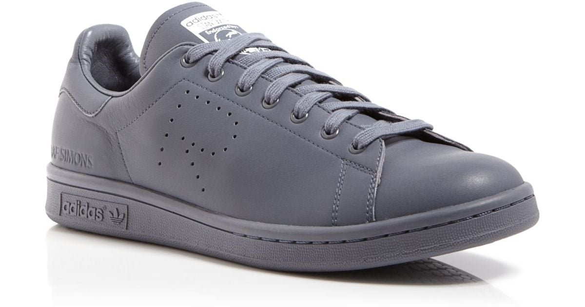 adidas By Raf Simons Stan Smith Leather Sneakers in Gray - Lyst