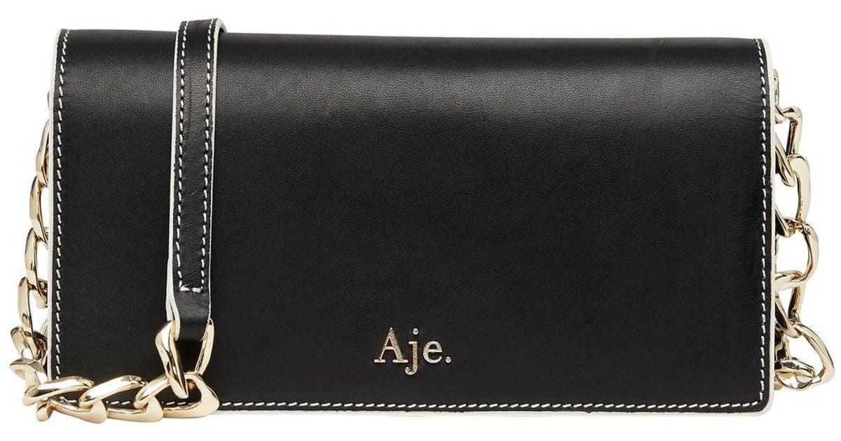 Aje. Leather Oasis Chain Clutch Bag in Black Lyst