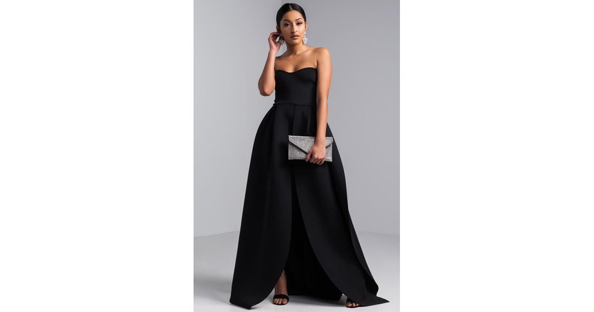 strapless scuba dress