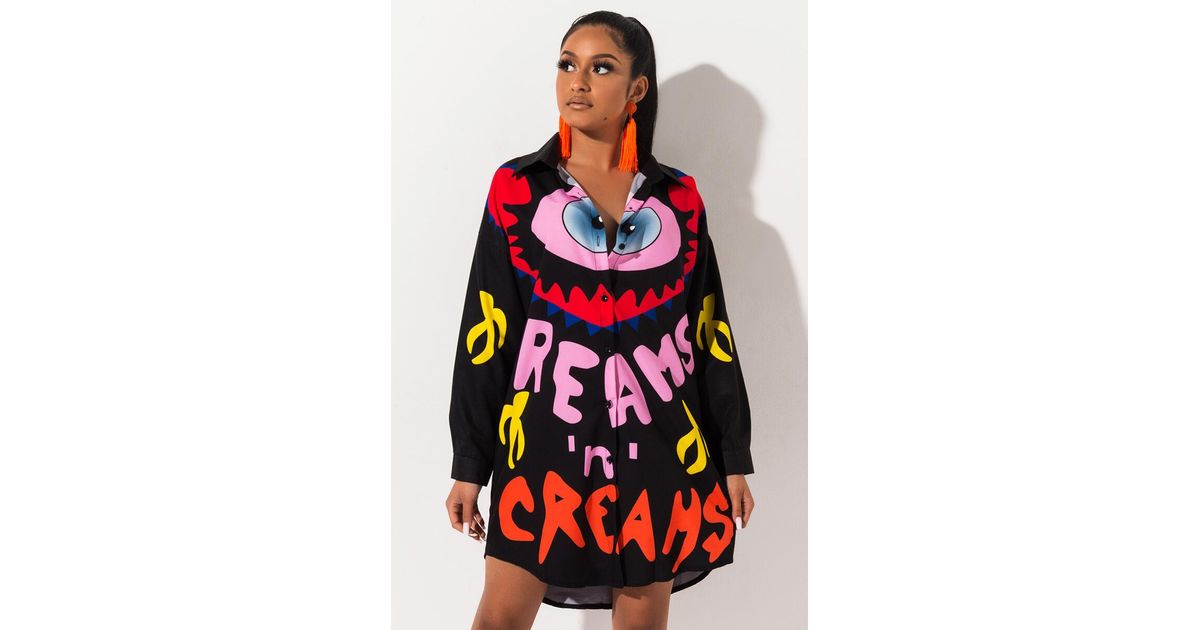 big eye shirt dress