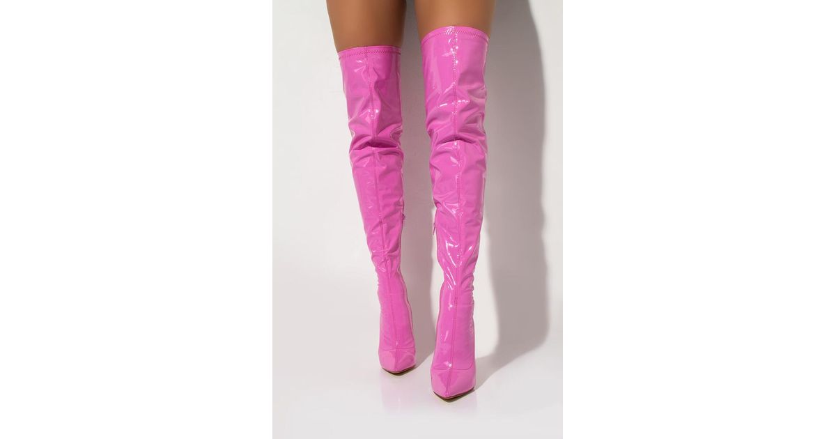 high pink boots