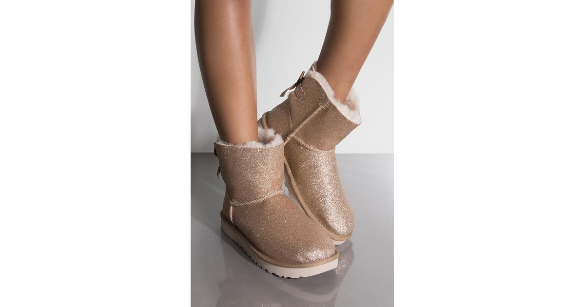 rose gold bailey bow uggs