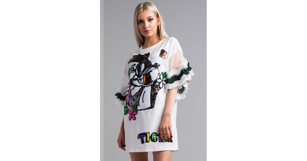 bugs bunny sequin shirt dress