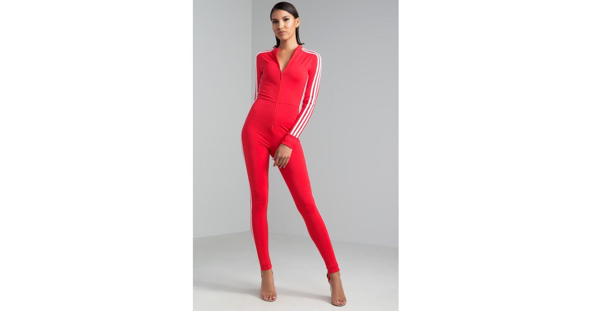 adidas Synthetic Stage Suit in Red - Lyst