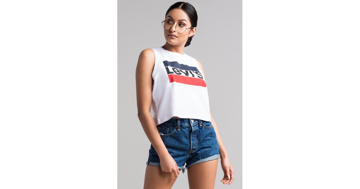 levi's graphic crop tank