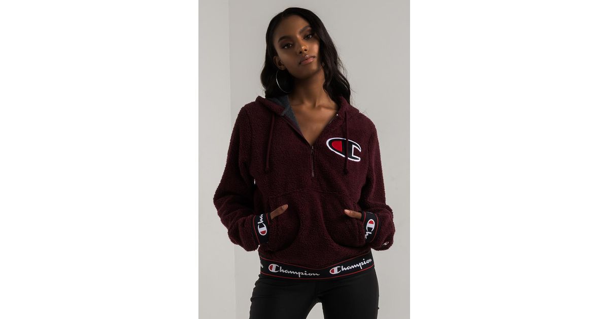 champion sherpa pullover hoodie