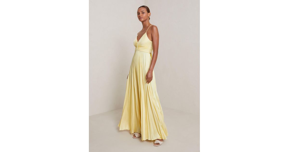 strapless open back dress A.L.C. Delfina Pleated One-Shoulder Gown main image 1