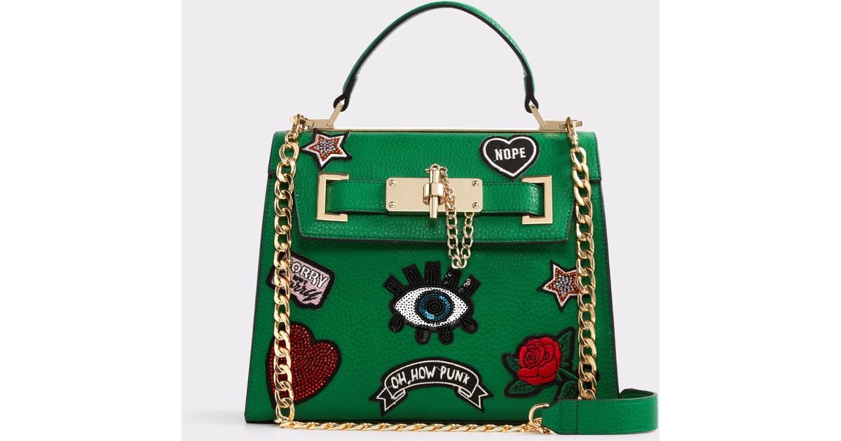 green aldo purse