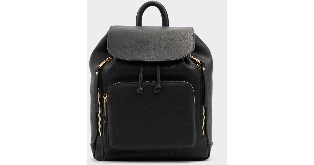 aldo black backpack purse