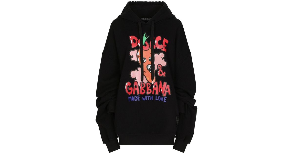 Dolce & Gabbana X Gianpiero D'alessandro Graphic Print Hoodie in Black
