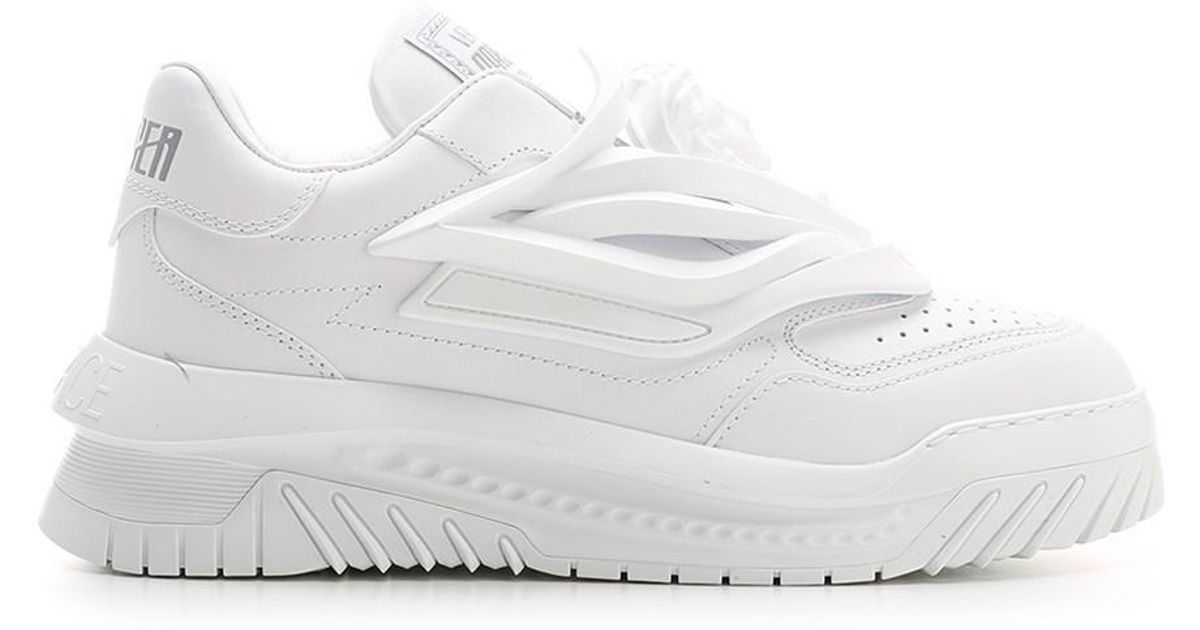 Versace Leather White "odissea" Sneakers | Lyst