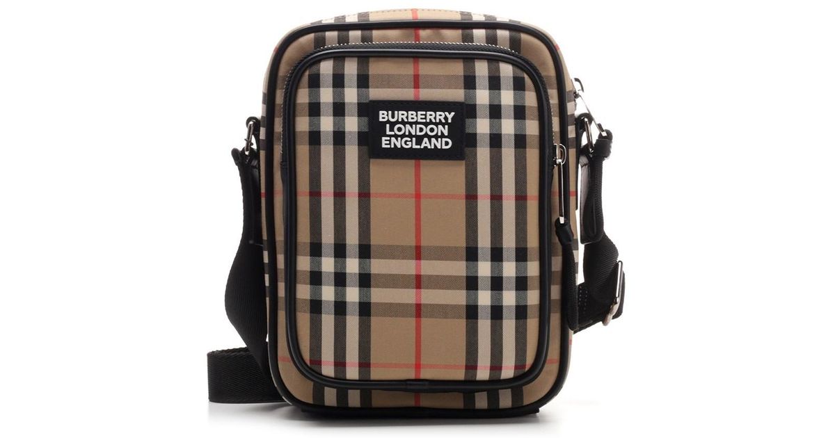 Burberry Vintage Check Crossbody Bag in Natural for Men Lyst