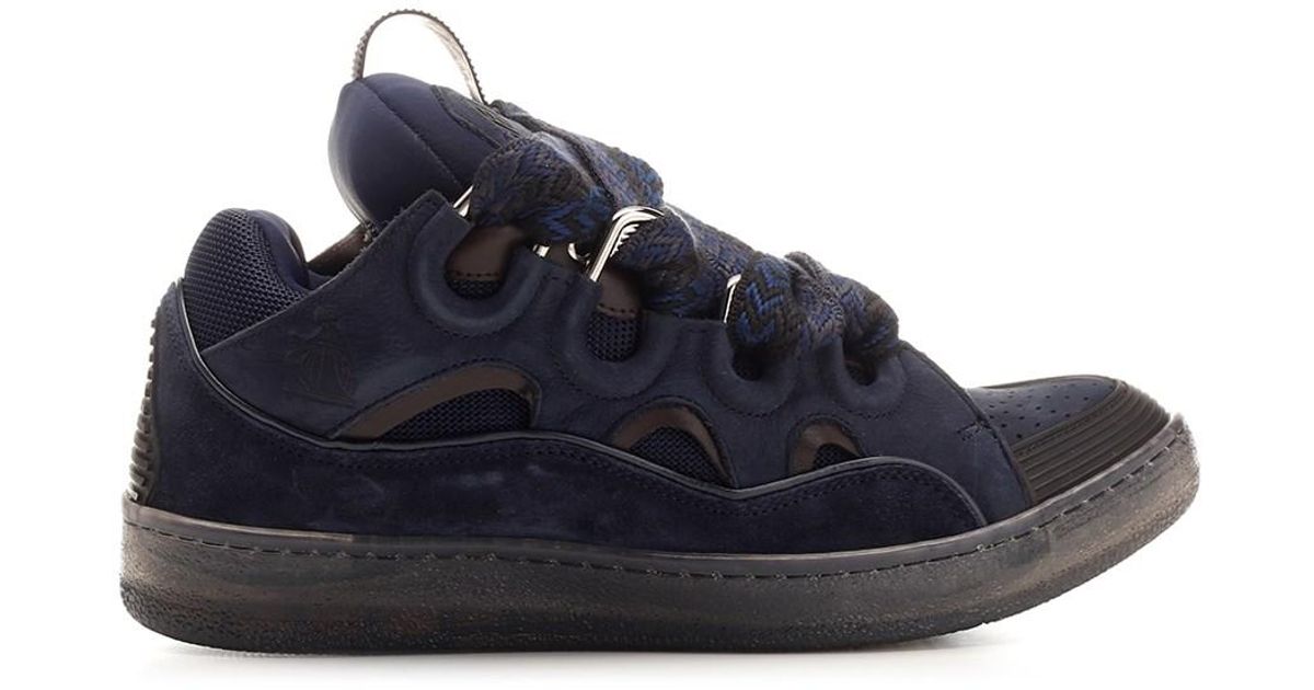 lanvin curb sneakers blue