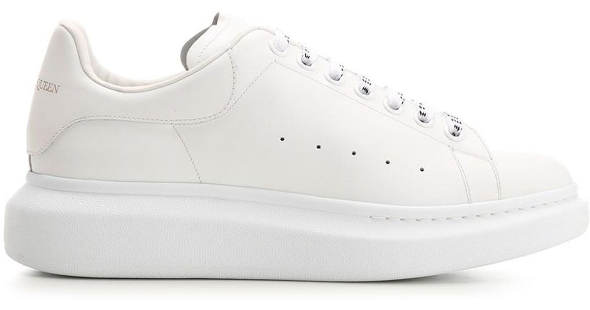 Sneakers Oversize Alexander McQueen Blanc Cuir - Pointure 42 EU, Neuf Avec Boîte