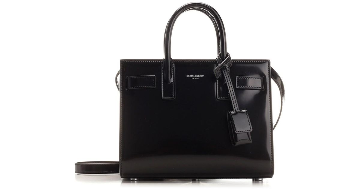 Saint Laurent Nano Sac De Jour Bag in Nero, Black. Size all.