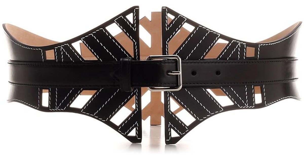 Alexander McQueen Leather Corset-style Belt in Nero (Black) | Lyst
