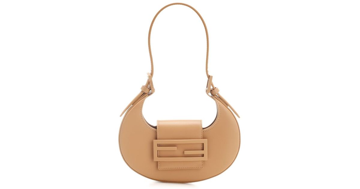 Fendi Leather "mini Cookie" Shoulder Bag in Beige (White) Lyst