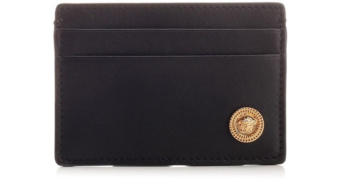 Versace Leather "medusa" Card Holder With Money Clip in Nero (Black) Lyst Canada