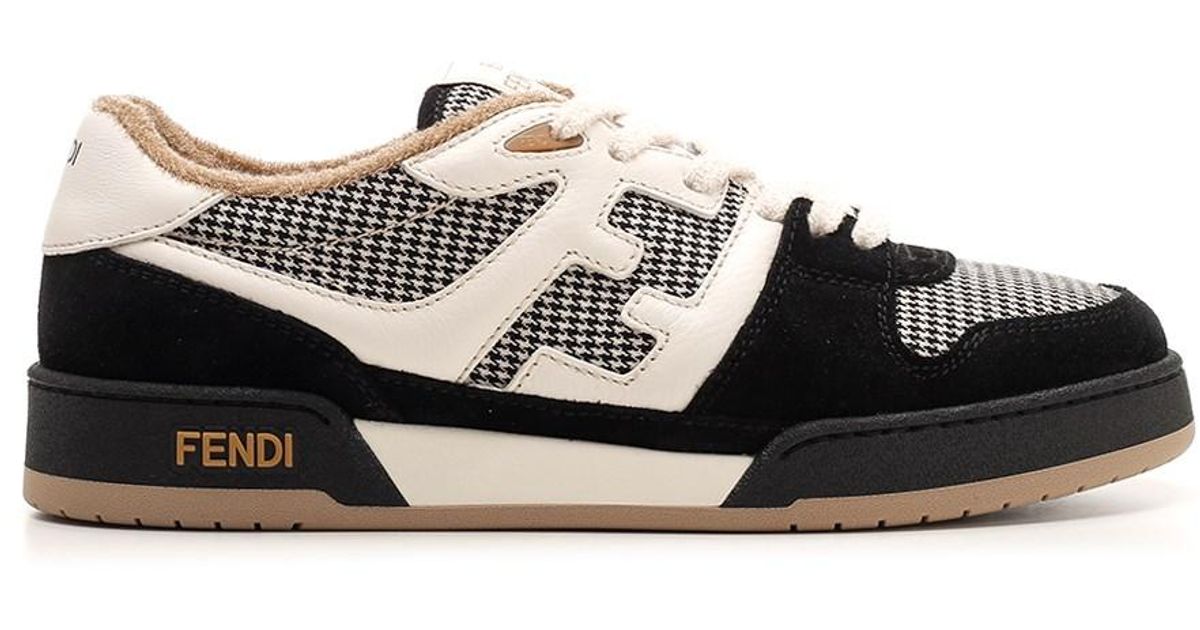 Fendi black hot sale and white shoes