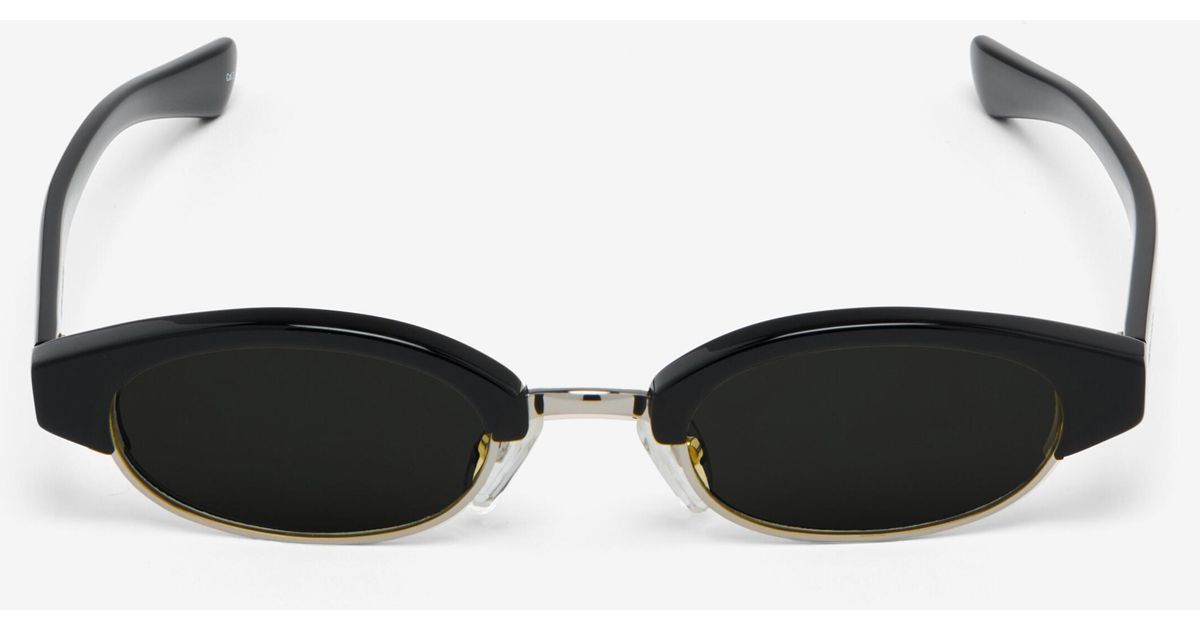 McQueen Ellipse Sunglasses in Black | Lyst