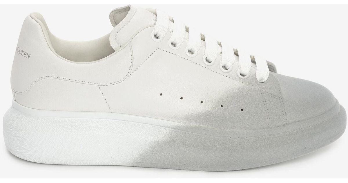 Alexander McQueen Grey & Silver Oversized Sneaker in Gray for Men Lyst