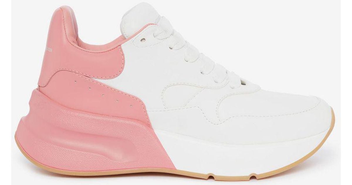 alexander mcqueen white & pink oversized sneakers