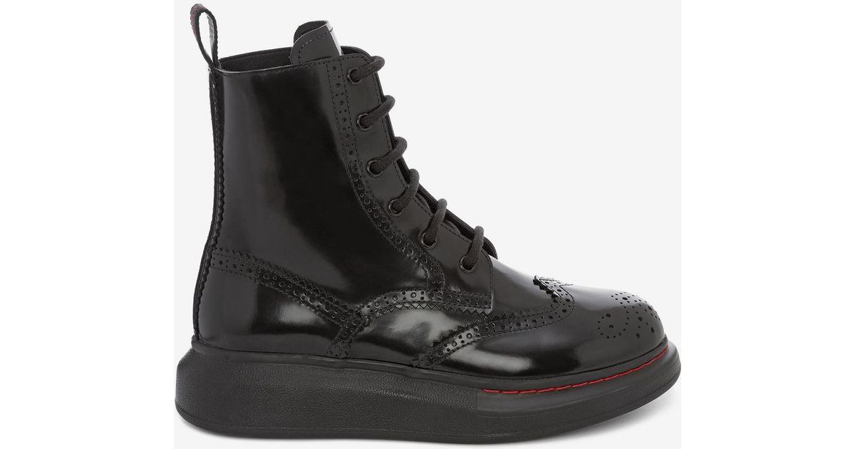alexander mcqueen lace up boot