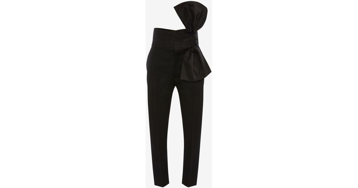 Alexander McQueen Clothing  Mens Exploded Bow Cigarette Pants Black <  FreiRaum Hannover