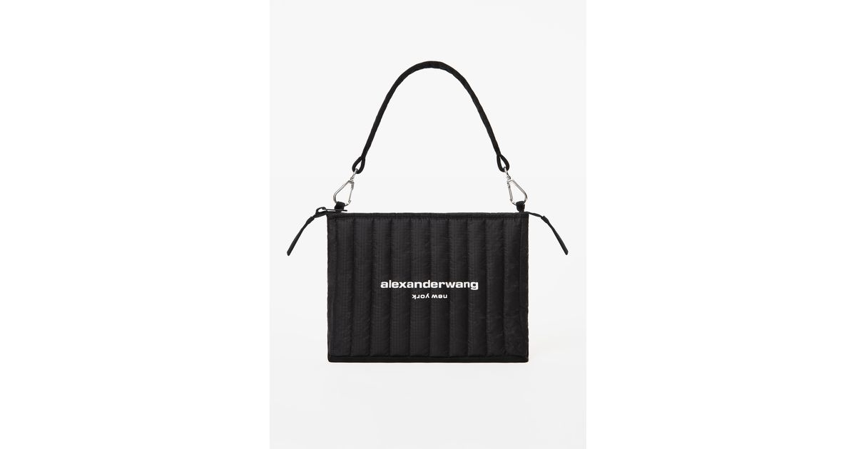 Alexander Wang Elite Nylon Shoulder Laptop Bag in Black | Lyst