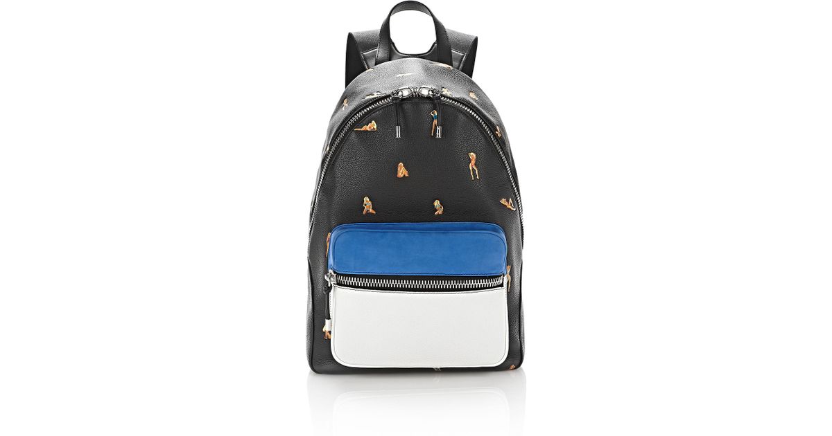 Alexander Wang Leather Berkeley Backpack Pebbled Black With Embroidered  Bikini Babes for Men - Lyst