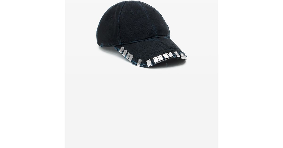 【ALEXANDER WANG】BLACK HARDWARE CAP black hardware cap in WASHED BLACK | alexanderwang®