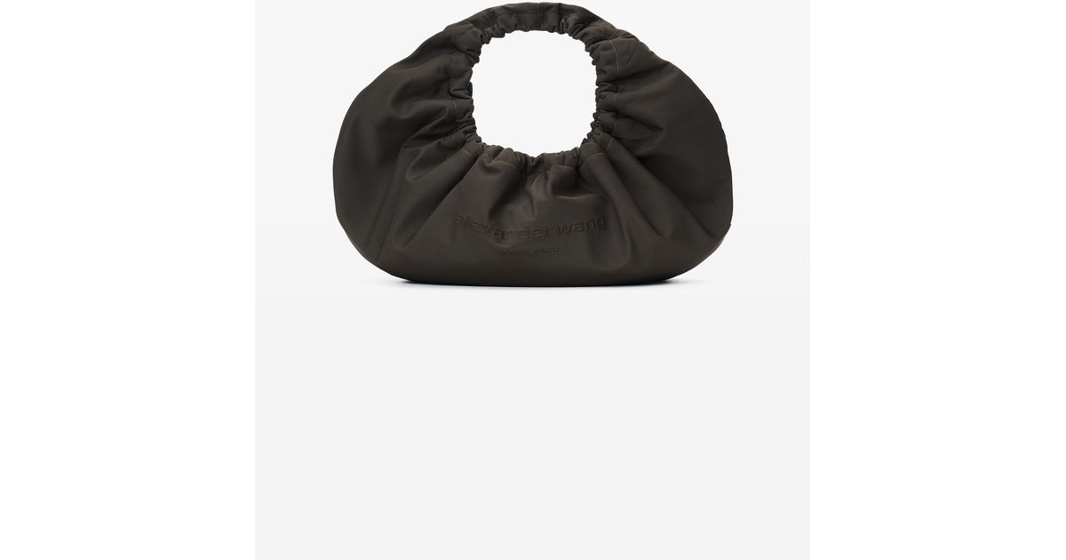 【送料&関税込】Alexander Wang Black Fabric Crescent Medium Crescent Medium Shoulder Bag in Nylon in BLACK | alexanderwang®