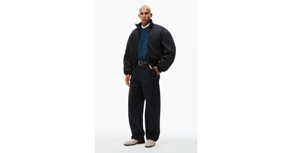 【関税&送料込】Alexander Wang Black Nylon Bomber Jacket Alexander Wang Bomber Jackets in Black | Lyst