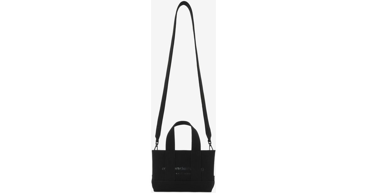ALEXANDER WANG Ryan in Rib Knit トートバッグ Alexander Wang Ryan Mini Tote Bag In Rib Knit in Black | Lyst