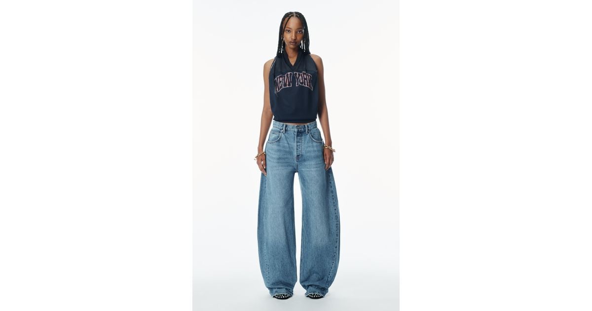 ★送関込み★Alexander Wang oversize rounded ジーンズ Oversize Rounded Denim Jeans in VINTAGE LIGHT INDIGO