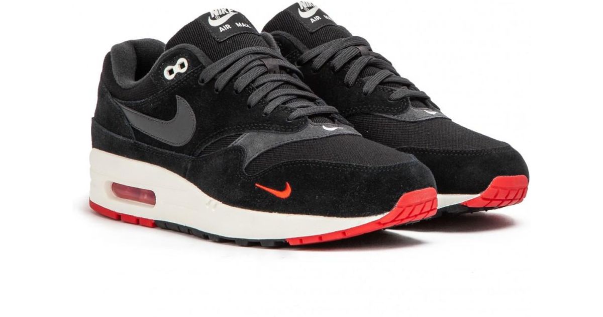 Nike Suede Nike Air Max 1 Premium ''mini Swoosh Pack'' in Nike Air Max 1 Premium ''Mini Swoosh Pack'' (Black Red