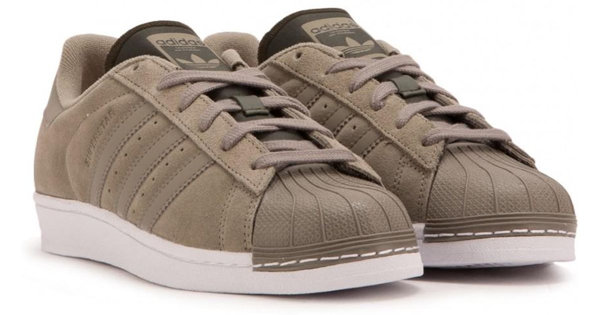 adidas Suede Superstar W in Olive (Green) for Men | Lyst