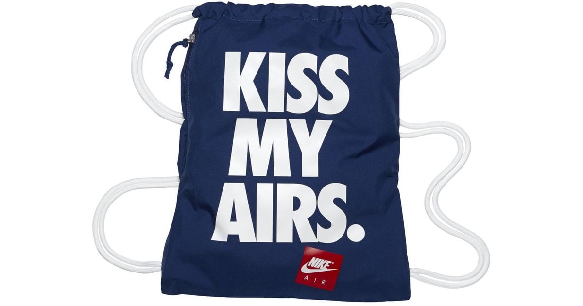 Nike Nike Heritage Kiss My Airs Gym Bag in Navy (Blue) for Men - Lyst