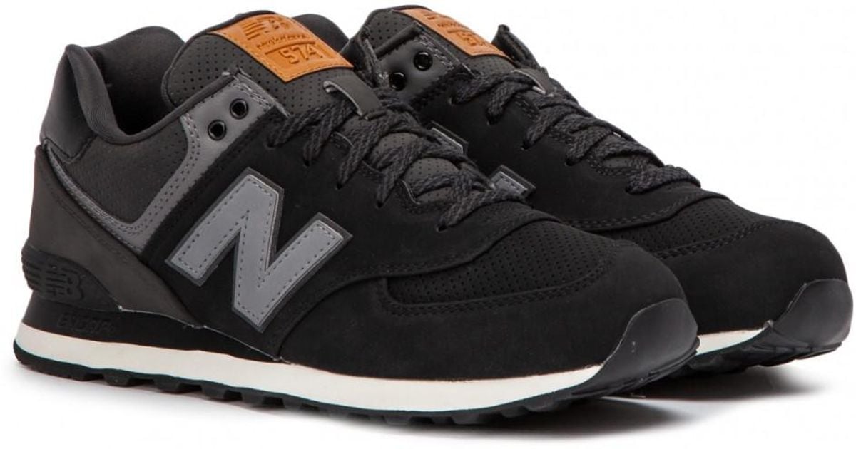 New Balance Suede Ml574 Gpg in Black 