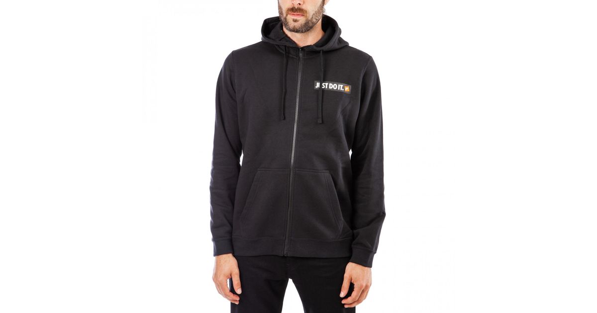 Nike ''just Do It'' Zip Hoodie in Black for Men | Lyst Canada