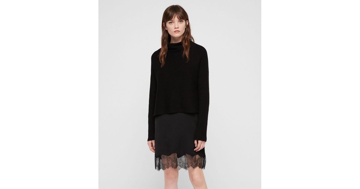 all saints eloise funnel neck dress