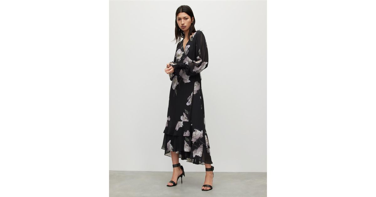 maxi dress off shoulder BABARONI Stretch Satin Dusty Rose Bridesmaid Dresses Off-the-shoulder Sweep  Train Cap Sleeve Pleated with Slit Sheath