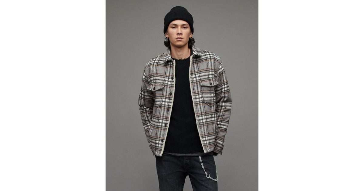 Xanetta checked sherpa lined jacket Outlet