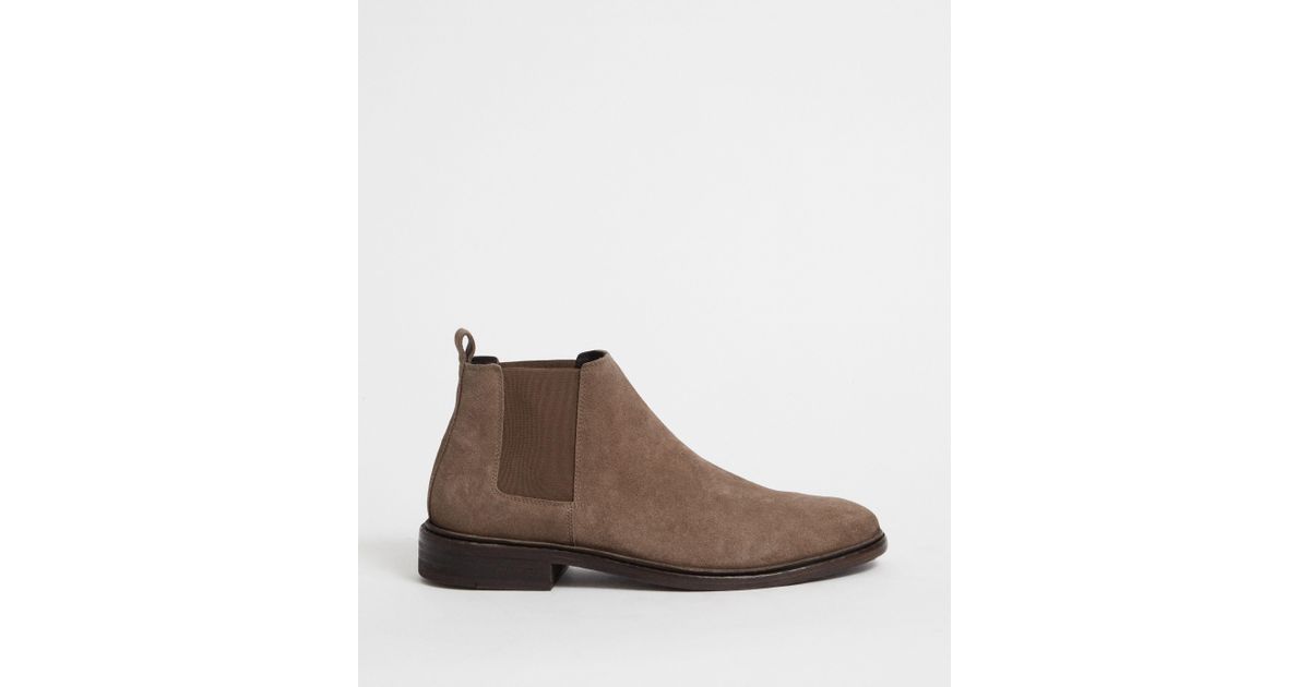 mens taupe suede chelsea boots