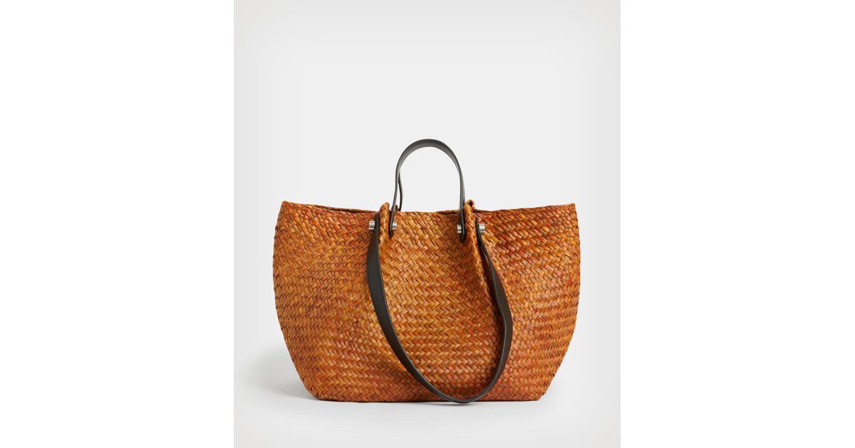 allsaints straw bag
