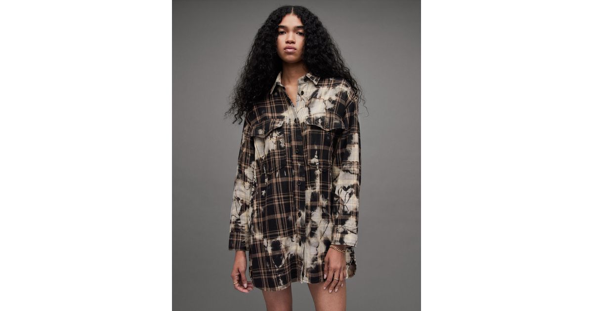 All saints tartan shirt 2024 dress