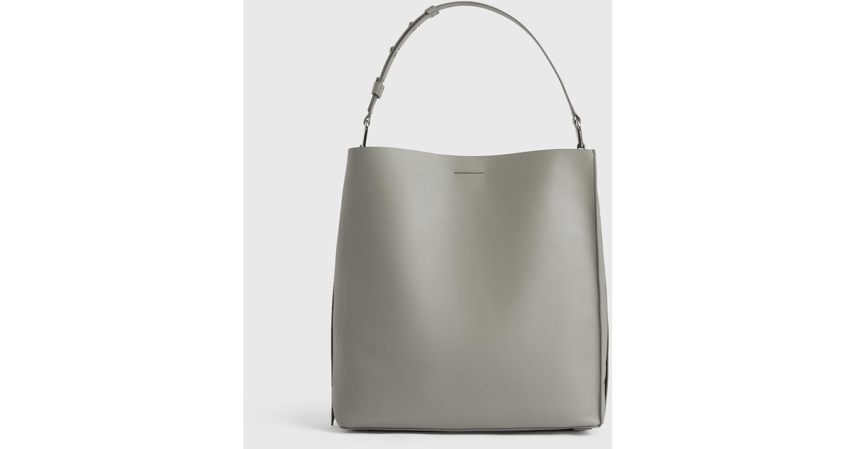 north south leather tote