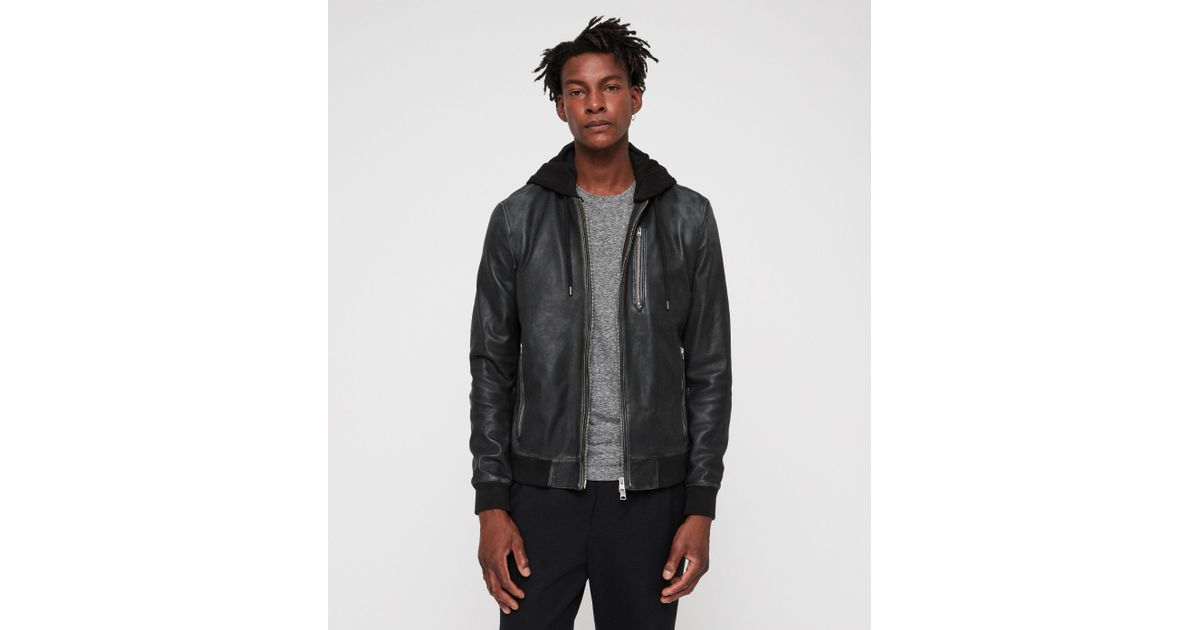 abbot leather bomber jacket