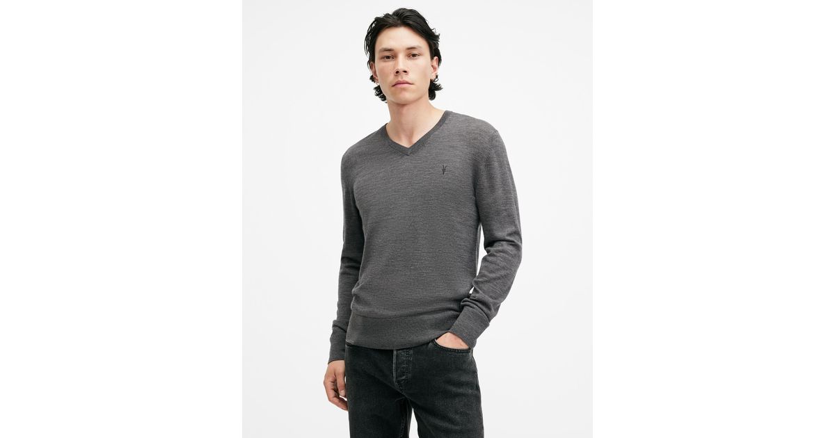 All saints mode merino v neck jumper best sale