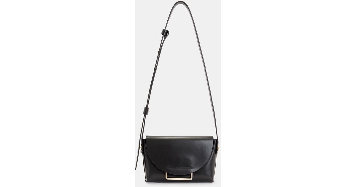 AllSaints Francine Leather Crossbody Bag in White | Lyst